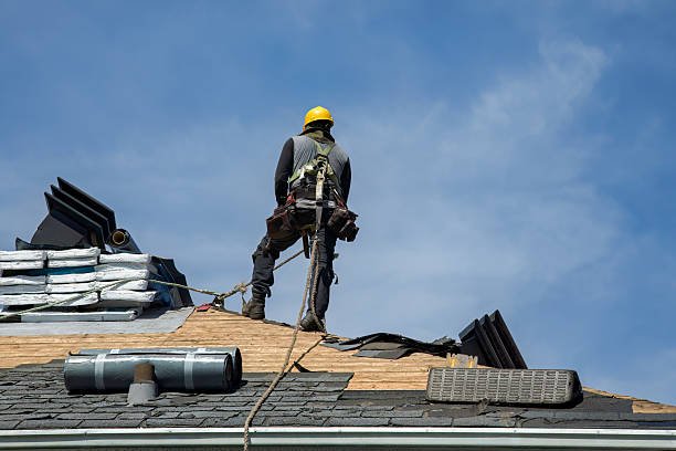 Professional Roofing technician working in Island Lake, IL